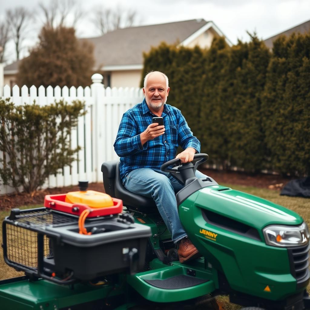 Investor using app outdoors